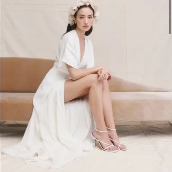 Reformation Dresses & Skirts - NWT REFORMATION Winslow dress in ivory color bridal midi dress size small